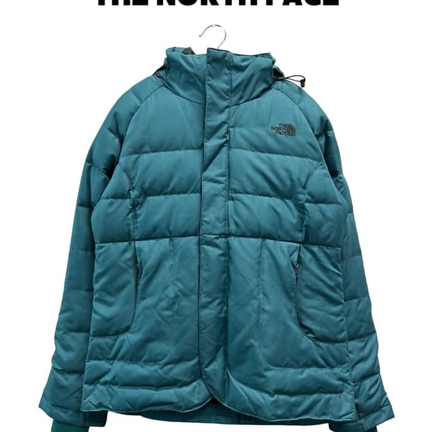 노스페이스 우먼스 550필 구스다운 패딩 자켓 청록