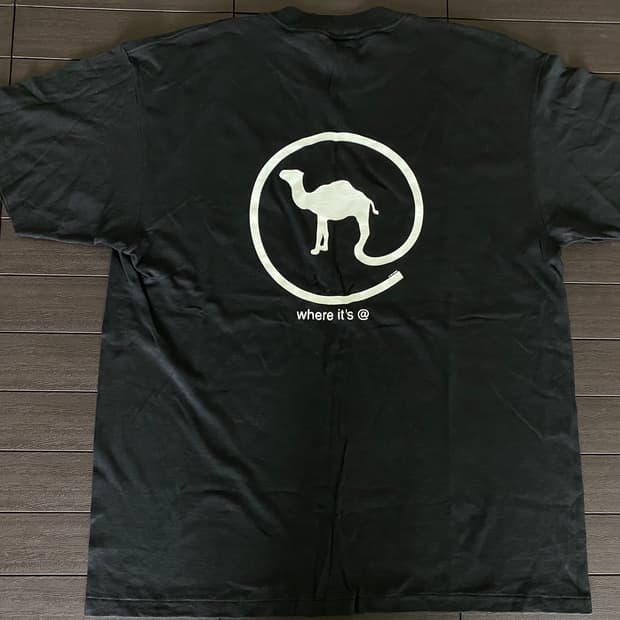 (XL) 빈티지 카멜 프로모 티셔츠