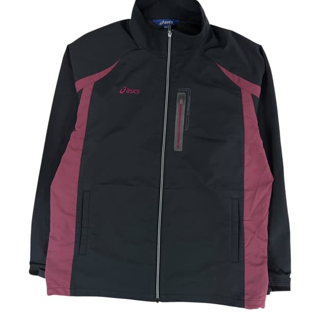 아식스 버건디블랙 바람막이 (100)