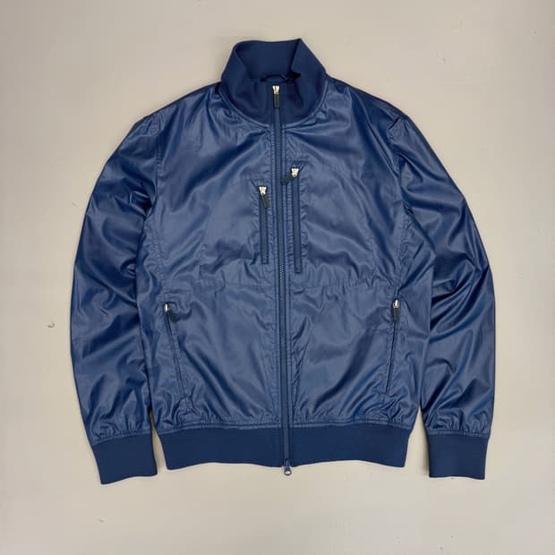 Y-3 요지야마모토 블루 폴리쉘 집업 자켓