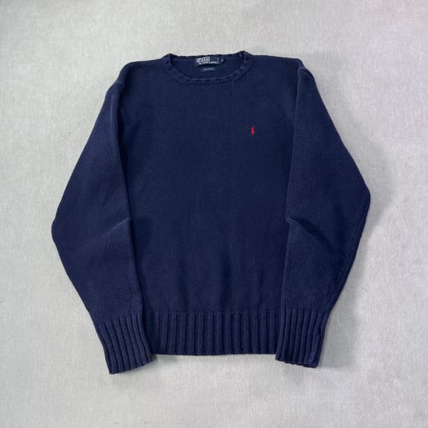 100 폴로랄프로렌 코튼 네이비 니트