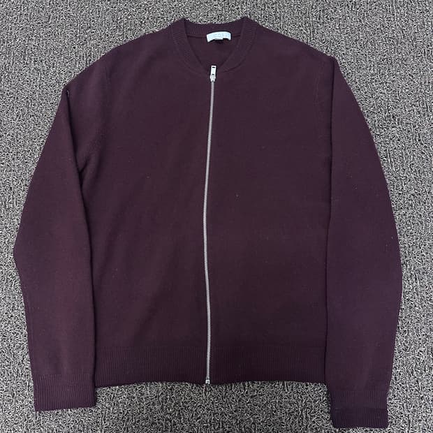 COS 코스 울 니트 집업 L