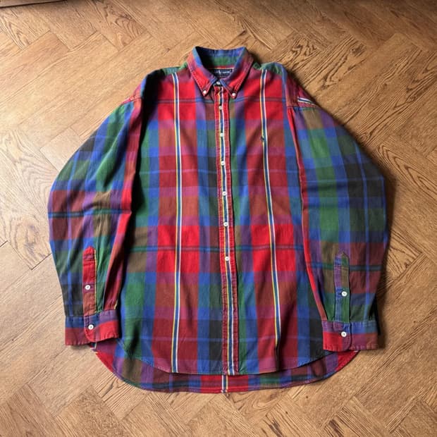 [XL]90's 폴로 랄프로렌 The Big Shirt 코튼 체크 셔츠