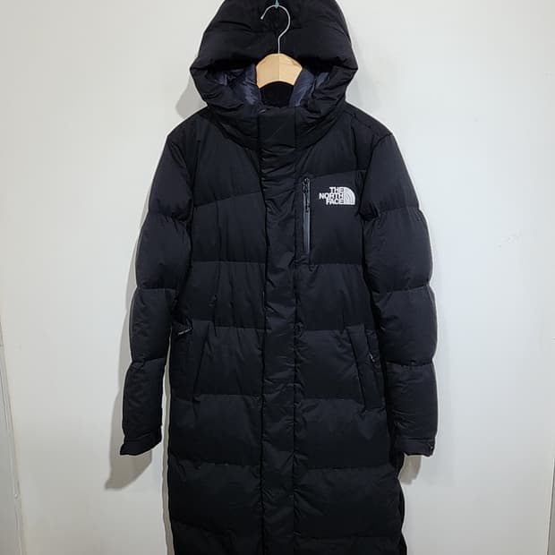 (S) 노스페이스 구스다운 롱패딩 점퍼 블랙 거위털 패딩코트 