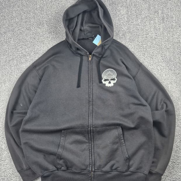 할리데이비슨 스컬로고 스웻 후드 집업 ( 상세설명참조 ) / 10477