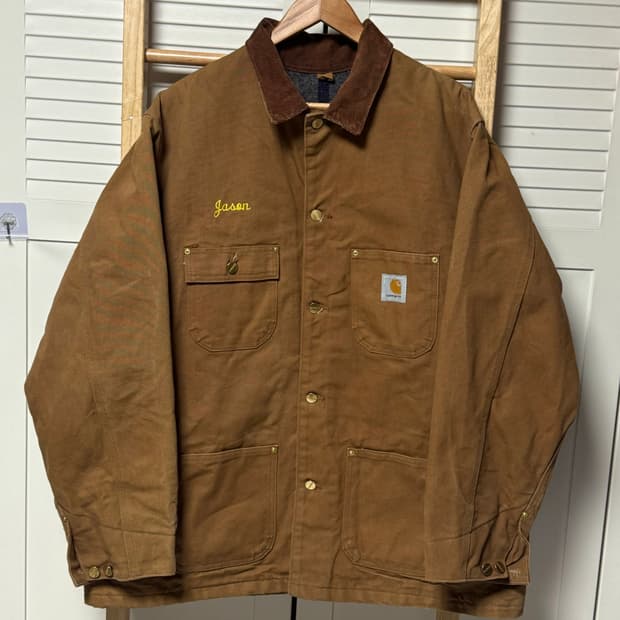 칼하트  C01 미시건 초어 된장 코듀로이 워크 자켓