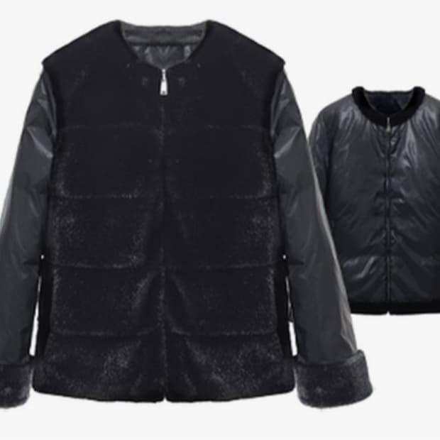 셀렙샵에디션의 FAUX밍크 헝가리구스다운 블랙 