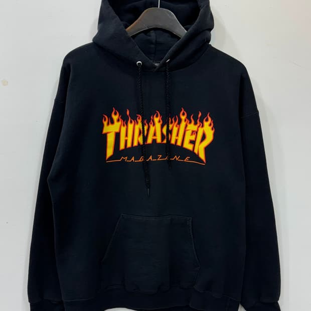 트레셔 플레임로고 후드 M