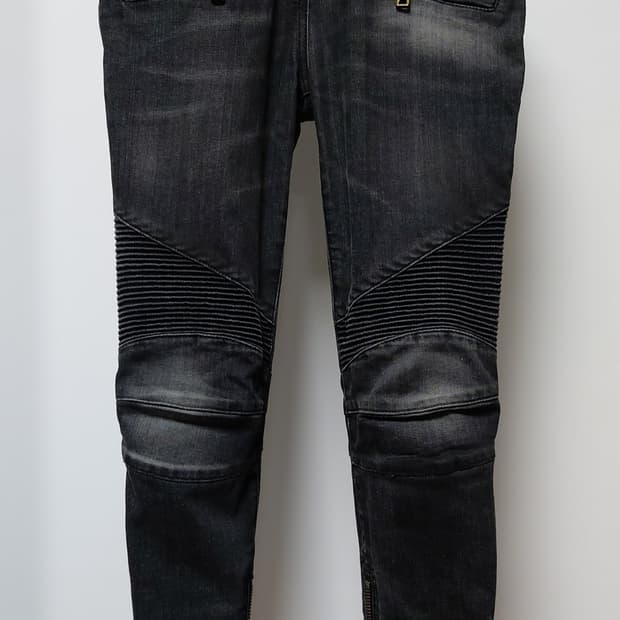 여성 바이커진 블랙 데님 팬츠(28)

