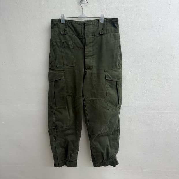 70S SEYNTEX 벨기에군 M-64 필드 밀리터리 와이드 카고 팬츠