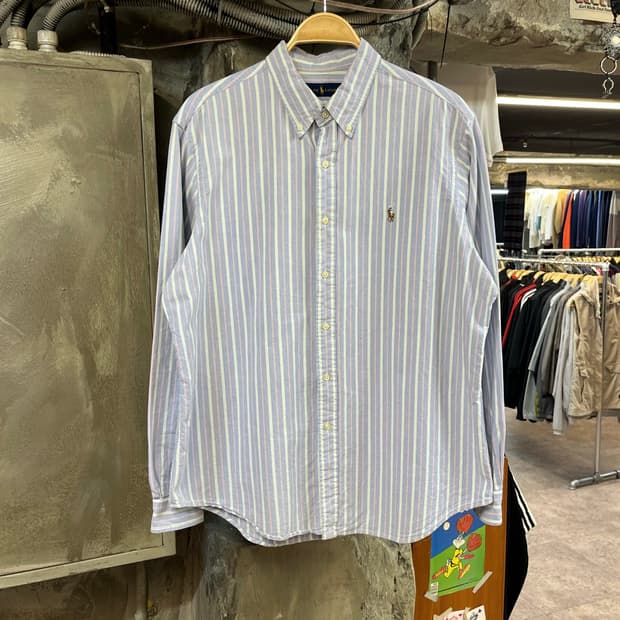 폴로 랄프로렌 스트라이프 셔츠 스카이블루 XL #csz2273 