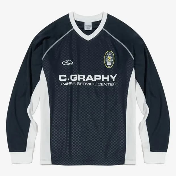 코드그라피 24H 스포츠 긴팔 져지 티셔츠_네이비