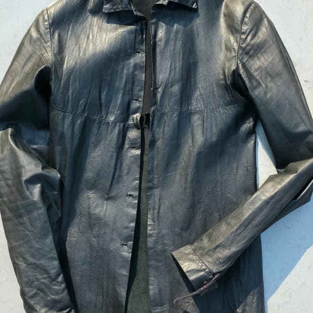 MA+ maurizio amadei 엠에이크로스 leather shirt