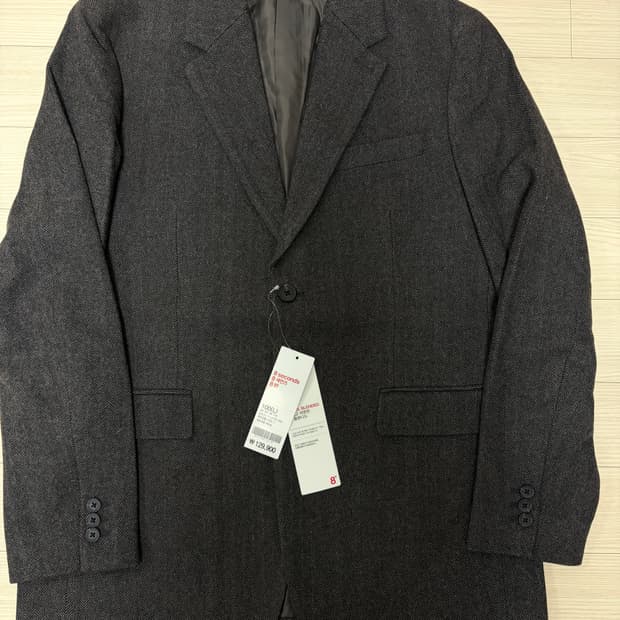 에잇세컨즈 헤링본 블레이저 브라운 새상품