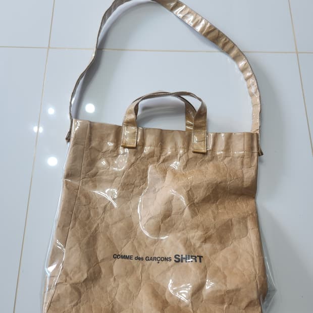 꼼데가르송 셔츠 PVC 토트백