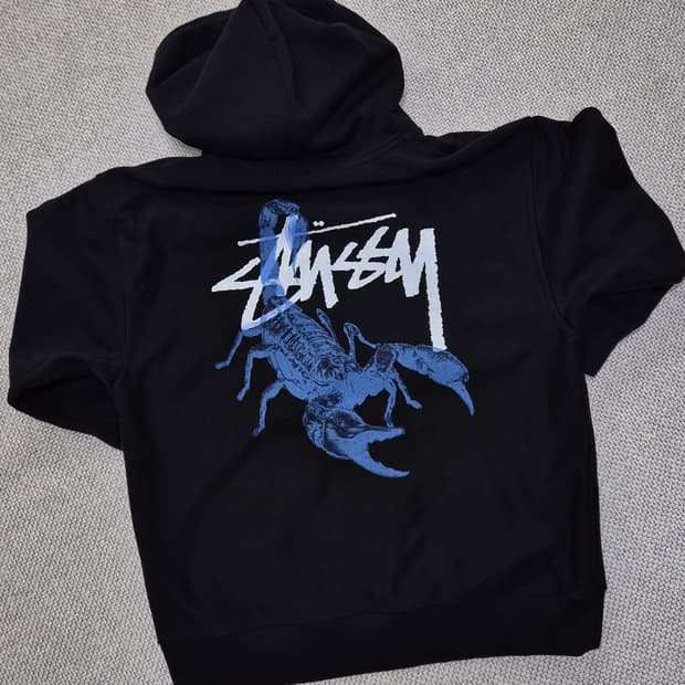 스투시 스콜피온 후드집업 블랙 XL(미착용상품)