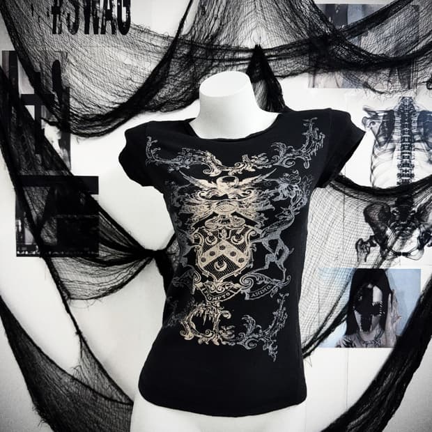 Skull printing punk halfsleeve