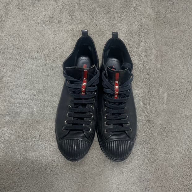 245~250) 프라다 스포츠 빈티지 레더 가죽 스니커즈