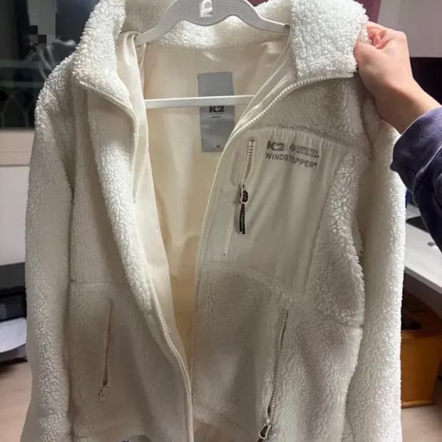 정가19]K2 고어텍스 윈드스토퍼 플리스 자켓 아이보리 비숑 인피니움