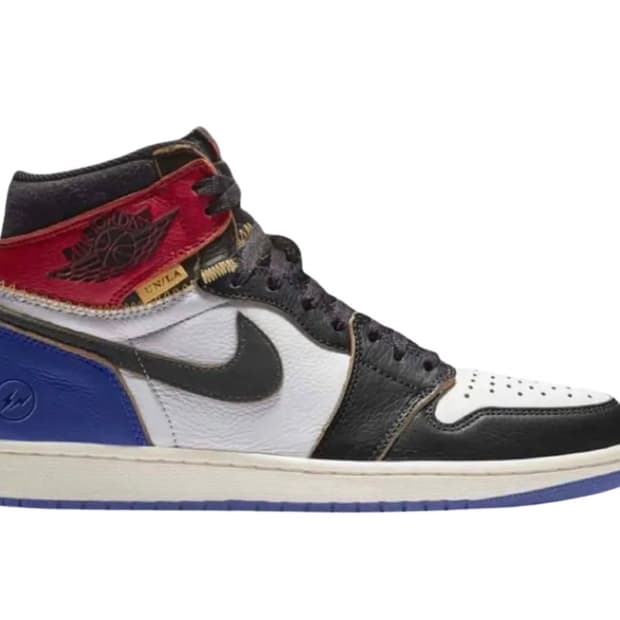 조던 1 x 프라그먼트 x 유니온 LA 블랙 앤 바시티 레드