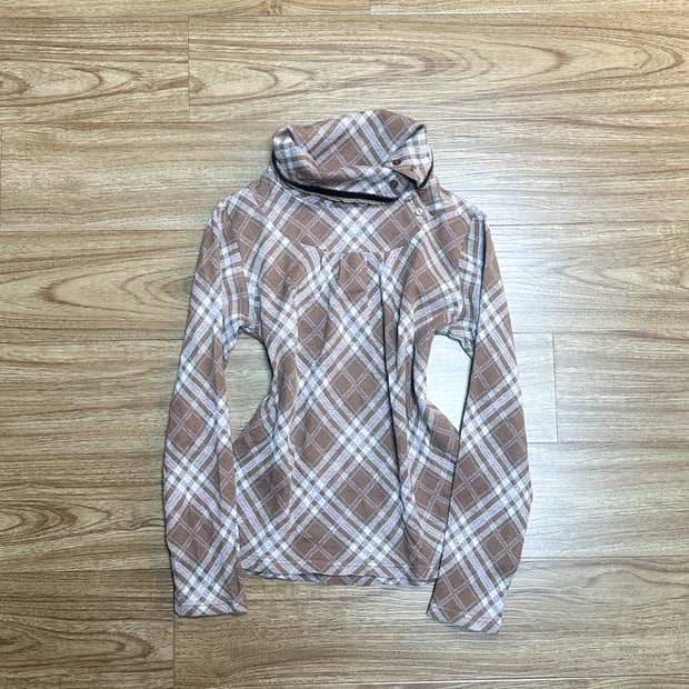 빈티지 딸기 바나나 초코 핑크 체크 티셔츠 히메갸루 로걀 라떼 리즈리사깔