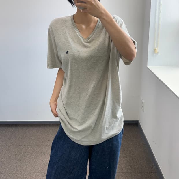 Abercrombie 아베크롬비 브이넥 멜란지 반팔 