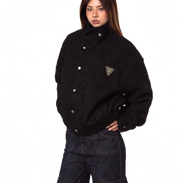 블랙 탑 코트 (3size)