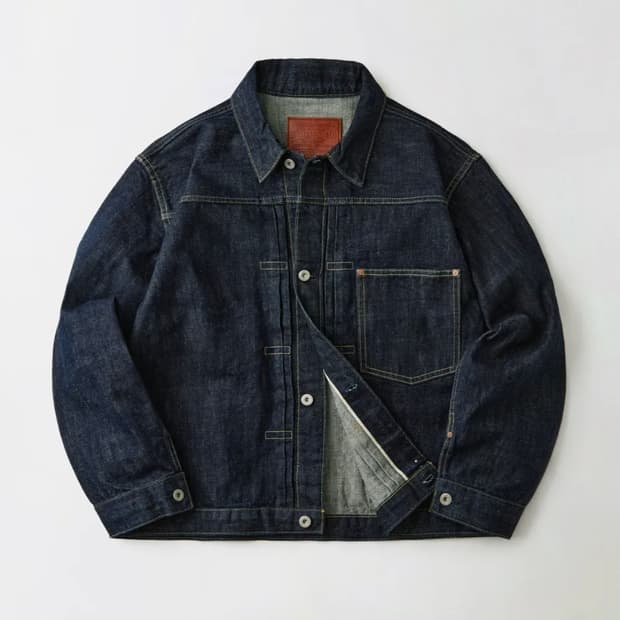 아웃스탠딩 SELVEDGE DENIM 1ST JACKET_INDIGO