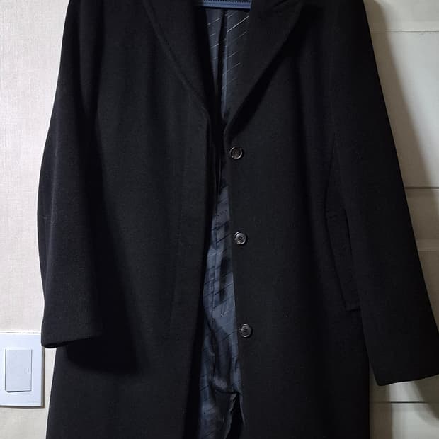 타임 블랙 싱글 코트