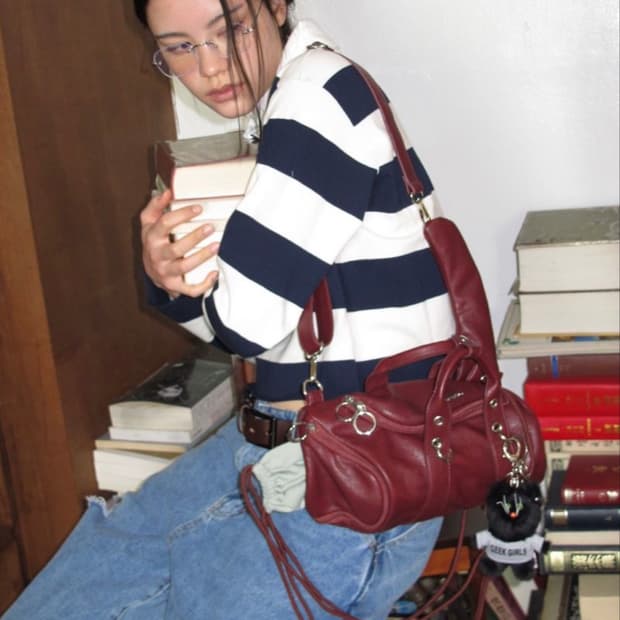 필인더블랭크 Gig 3-way Bag leather burgundy