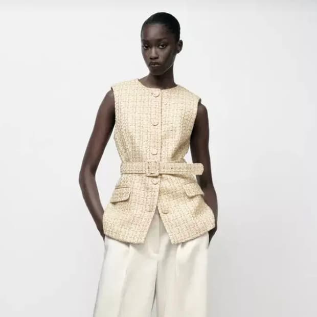 자라(ZARA) 베스트 트위드자켓 55 새상품