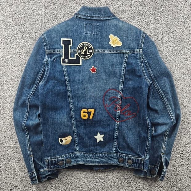 폴로랄프로렌 패치 포인트 데님 자켓 (14SIZE XS~S )/ 9425