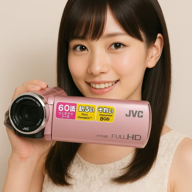 JVC GZ-E265 핑크 풀HD 캠코더 (소장용 S급 컨디션)