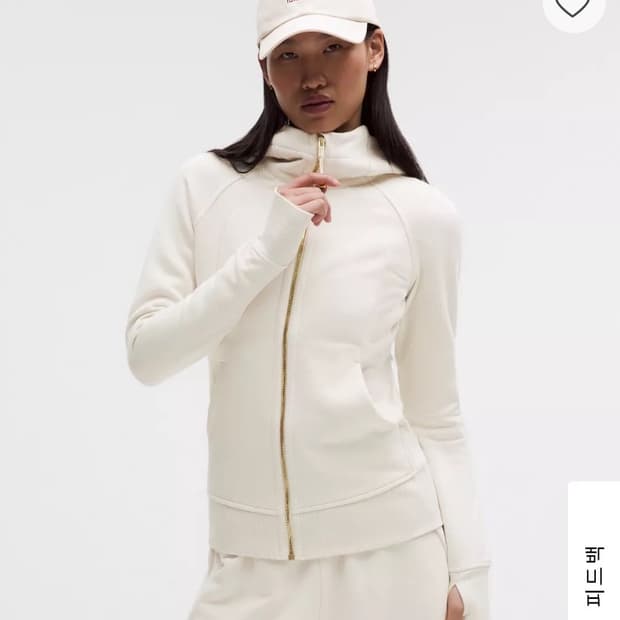 룰루레몬 스쿠바 풀집 후디 라이트아이보리