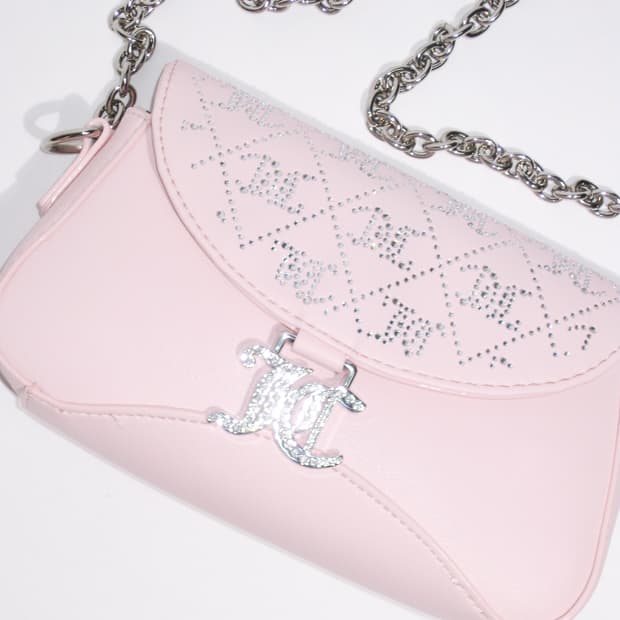 쥬시 꾸뛰르 베이비핑크 갸루 체인 숄더백