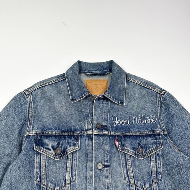 리바이스 x 굿네이처 선인장 자수 트러커 데님자켓 (M)