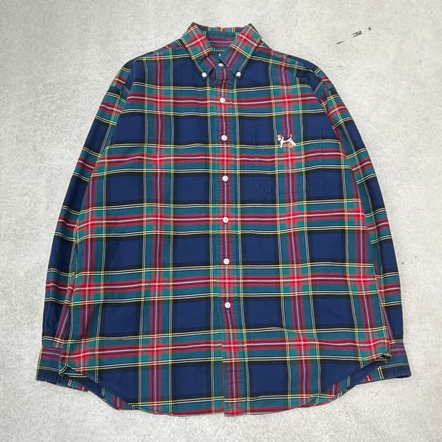 랄프로렌 도그자수 체크셔츠 s10824