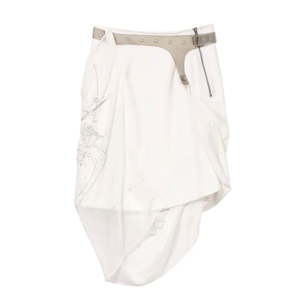 혜인서 graphic wrap skirt