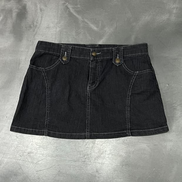  빈티지 스트라이프 미니 스커트 y15550
