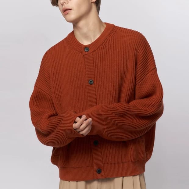 비긴202 라운드넥 가디건