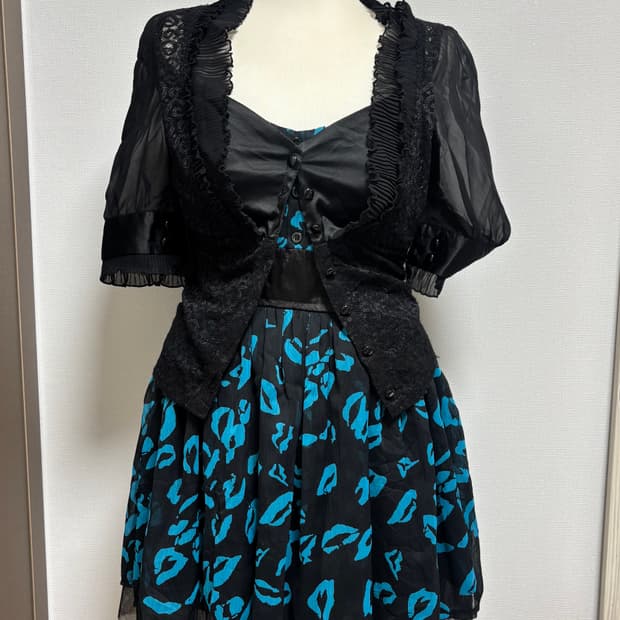 갸루 코디세트 원피스 볼레로