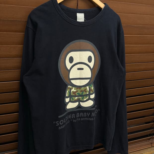 Aape 베이프 솔져 베이비 마일로 롱슬리브 긴팔