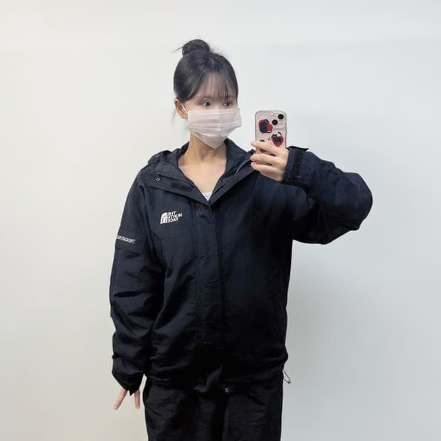 노스페이스 하이벤트 바람막이 자켓 블랙