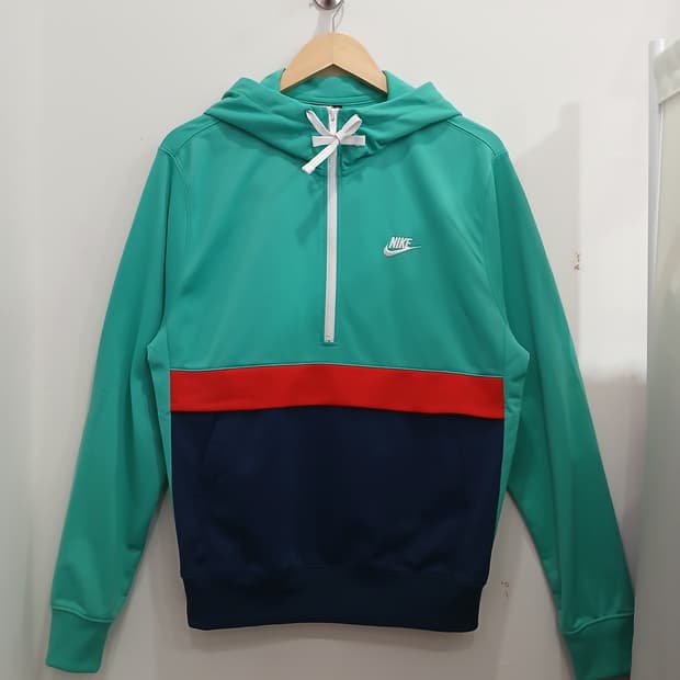 나이키 컬러블록 기모아노락