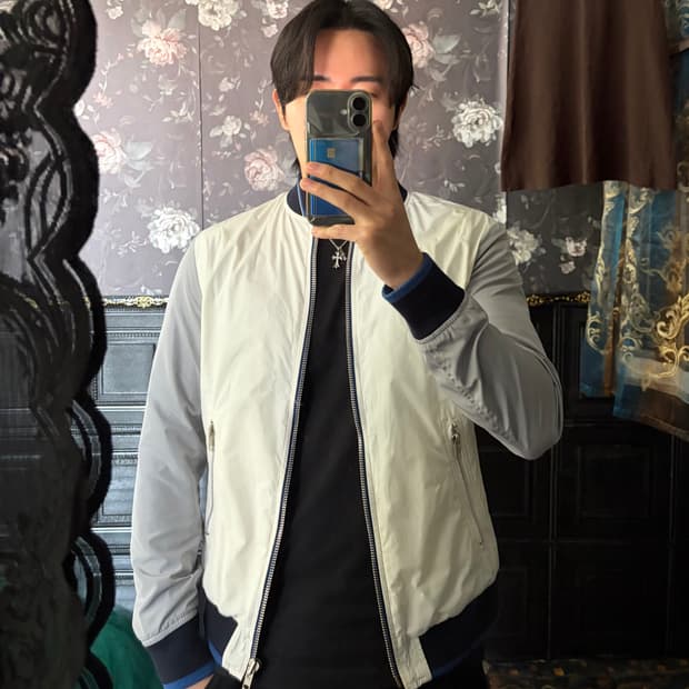 a184) 시스템 블루종 자켓