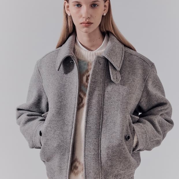 던스트 울 블루종 그레이 Xs