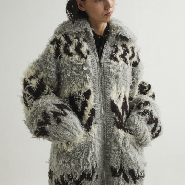 BEAKER Unfil 언필 울 코위찬 핸드니트 자켓