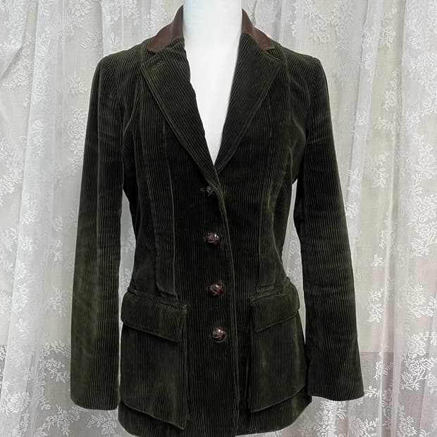 S) 랄프로렌 여성 빈티지 코듀로이 자켓 카키