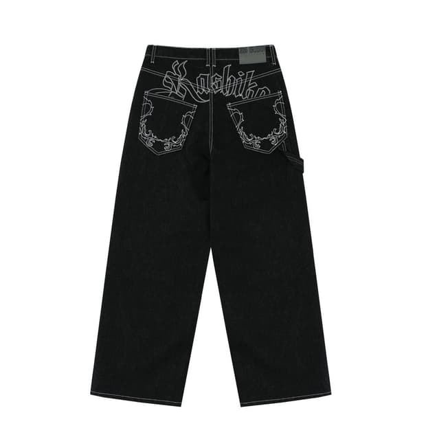 카시코 Embroied Nonfade Denim Pants 데님 청바지