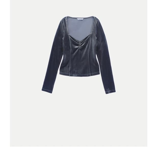 콜로신스 벨벳 롱슬리브 새상품 블루 colocynth